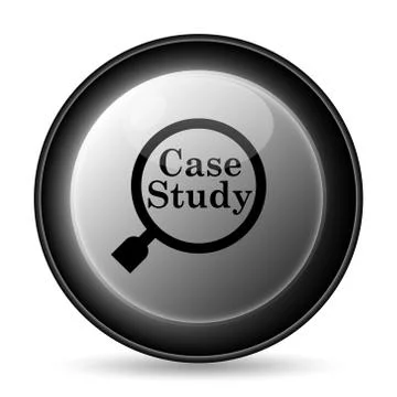 Case study icon. Internet button on white background.. イラスト素材