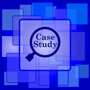 Case study icon. Internet button on abstract background.. 스톡 일러스트