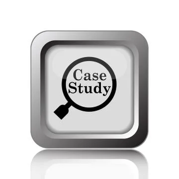 Case study icon. Internet button on white background.. イラスト素材