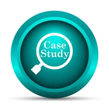 Case study icon. Internet button on white background.. イラスト素材