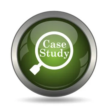Case study icon. Internet button on white background. . イラスト素材