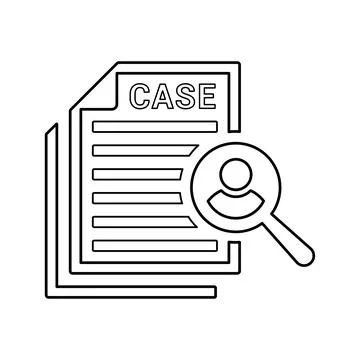 Case Study icon. Outline Vector. Stock Illustration