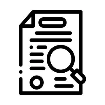 Case study icon vector outline illustration イラスト素材