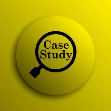 Case study icon. Yellow internet button.. イラスト素材