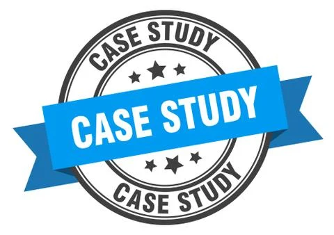 Case study label. case study blue band sign. case study Stock Illustration