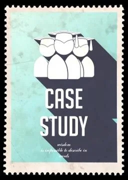 Case Study on Light Blue in Flat Design. Stock Illustration
