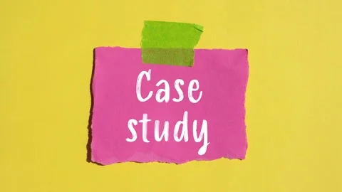 Case study message writing on ripped torn paper background Stock Footage 321348026