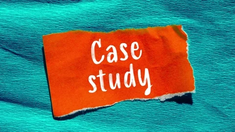 Case study message writing on ripped torn paper background Stock Footage 322118098