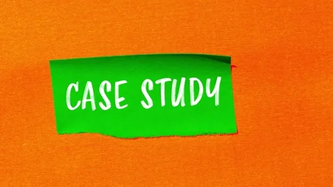 Case study message writing on ripped torn paper background Stock Footage 332155271