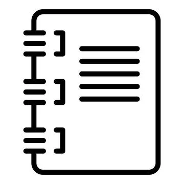 Case study notebook icon outline vector. Business success Stockillustratie