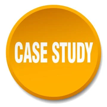 Case study orange round flat isolated push button 스톡 일러스트