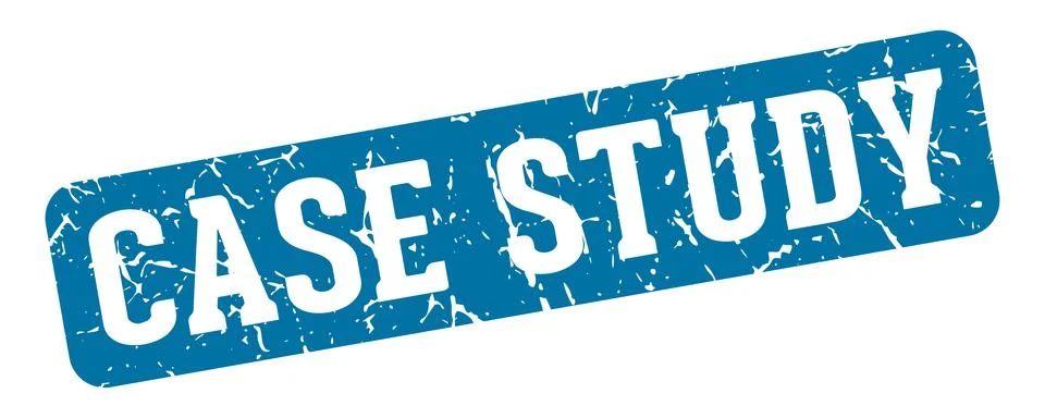 Case study rectangular sign. case study stamp Stock Illustration
