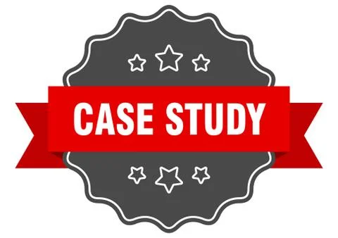 Case study red label. case study isolated seal. case study Stock Illustration
