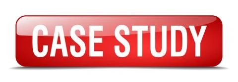 Case study red square 3d realistic isolated web button Stock Illustration