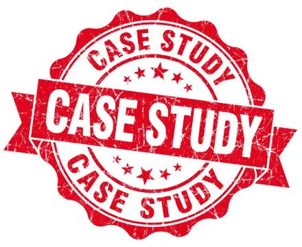 Case study red vintage isolated seal Stock Illustration
