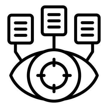 Case study research icon outline vector. Data success Stockillustratie