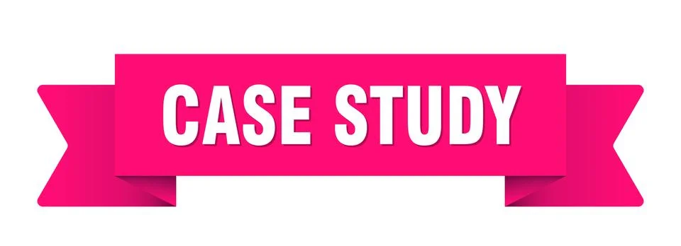 Case study ribbon isolated on transparent background. case study ribbon Stock Illustration