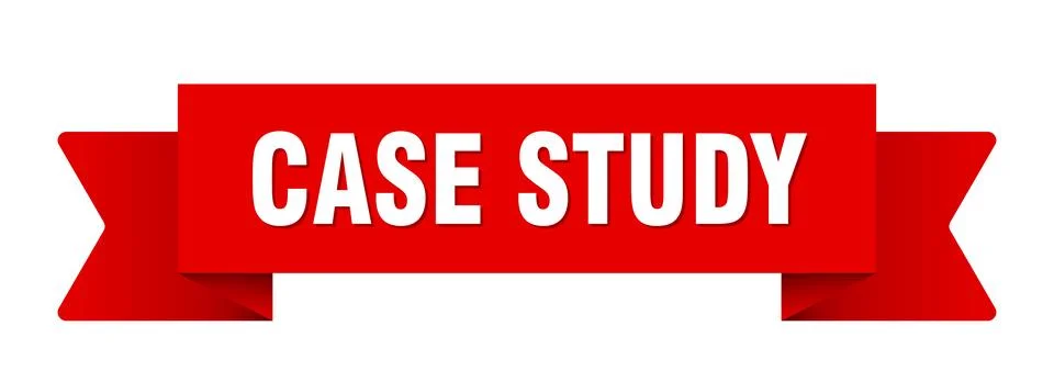 Case study ribbon isolated on transparent background. case study ribbon Stock Illustration