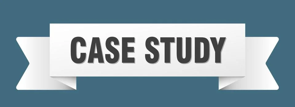 Case study ribbon isolated on transparent background. case study ribbon Stock Illustration