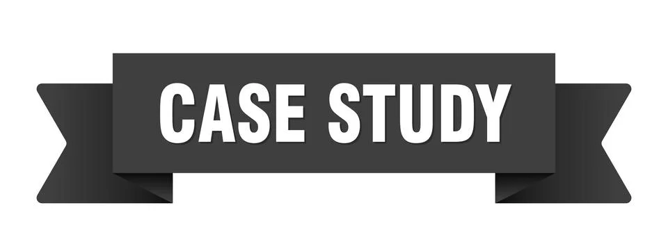 Case study ribbon isolated on transparent background. case study ribbon Stock Illustration