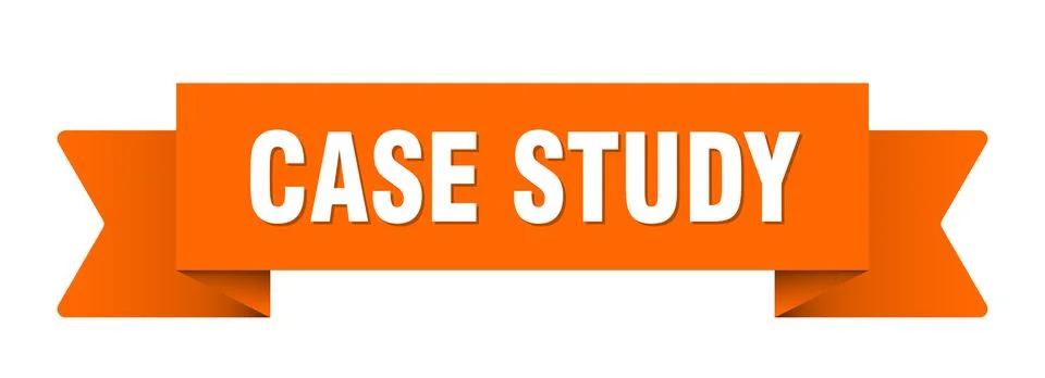 Case study ribbon isolated on transparent background. case study ribbon Stock Illustration