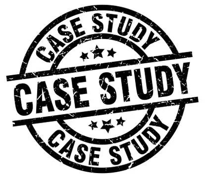 Case study round grunge black stamp 스톡 일러스트