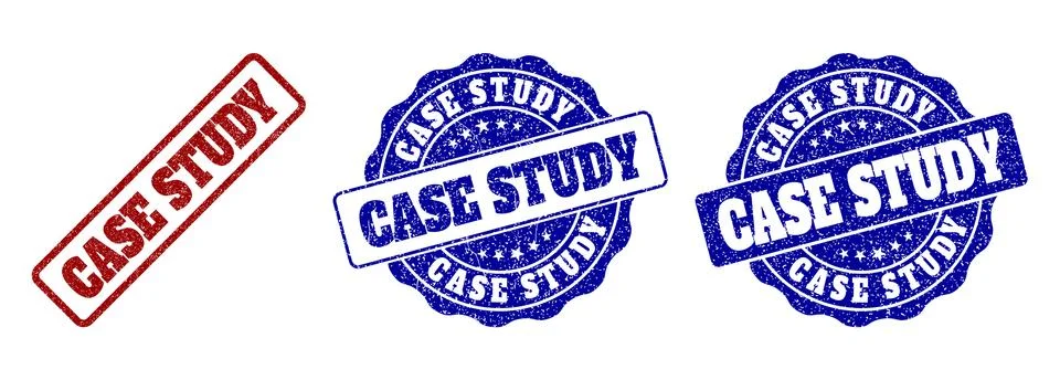 CASE STUDY Scratched Stamp Seals 스톡 일러스트