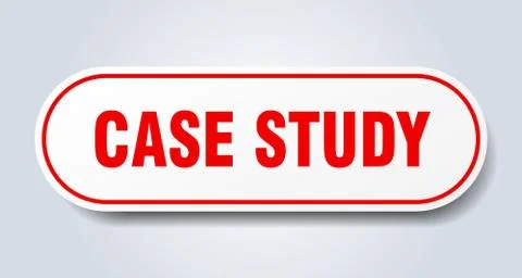 Case study sign. case study rounded red sticker. case study Stock Illustration