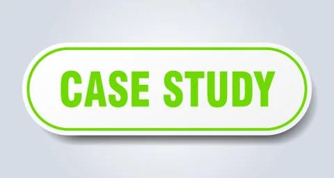 Case study sign. case study rounded green sticker. case study Stock Illustration