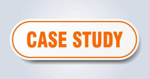 Case study sign. case study rounded orange sticker. case study Stock Illustration