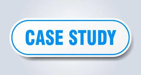 Case study sign. case study rounded blue sticker. case study Stock Illustration