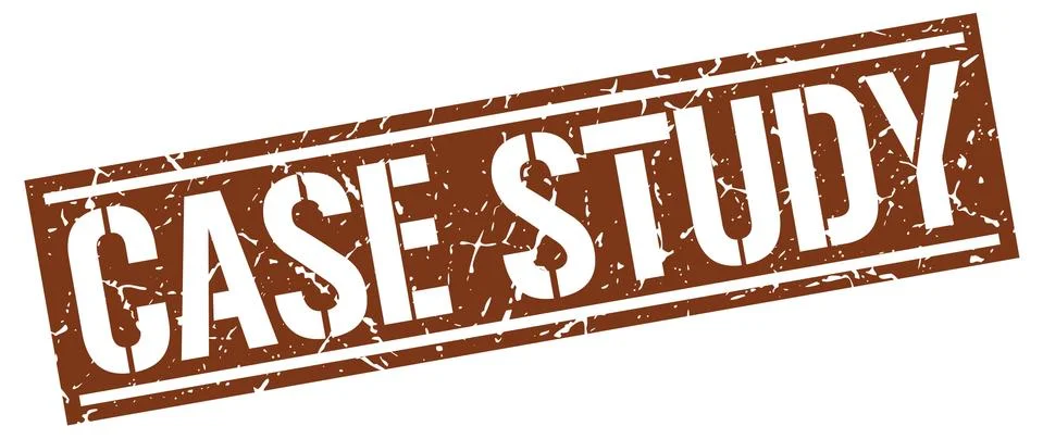 Case study square grunge stamp Stock Illustration