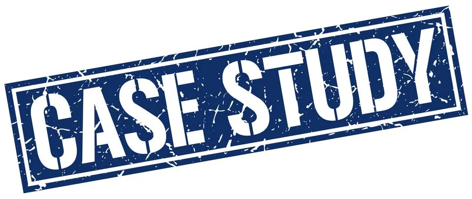 Case study square grunge stamp Stock Illustration