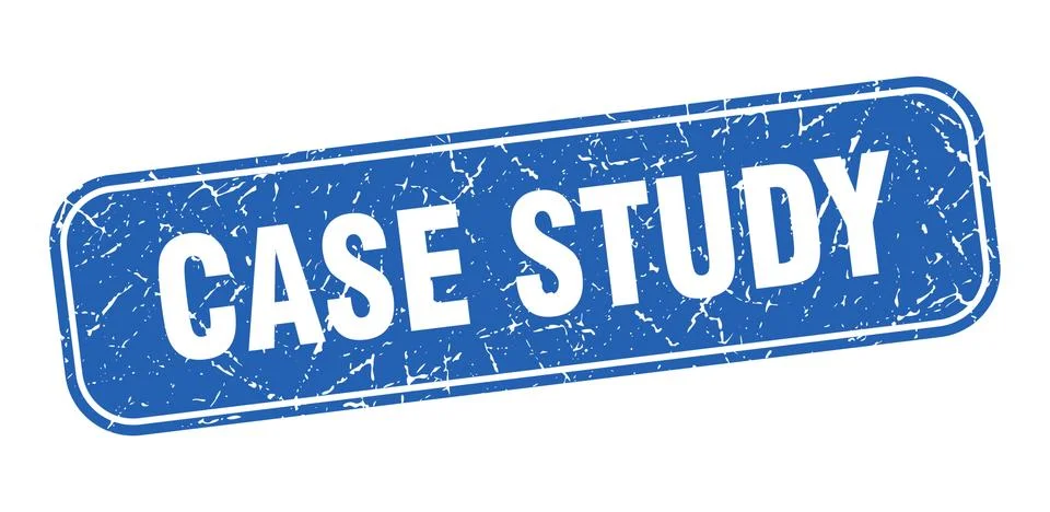 Case study stamp. case study square grungy blue sign. Stock Illustration