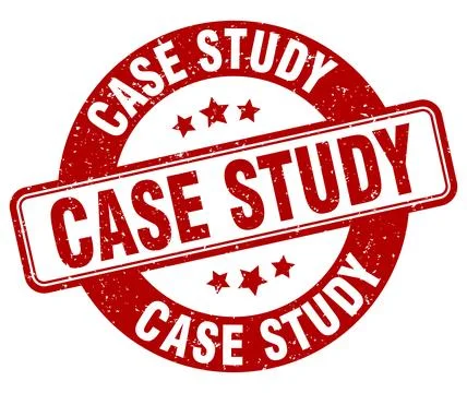 Case study stamp. case study label. round grunge sign Stock Illustration