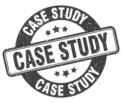 Case study stamp. case study label. round grunge sign Stock Illustration