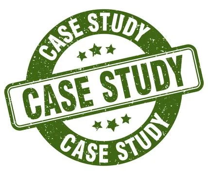 Case study stamp. case study label. round grunge sign Stock Illustration