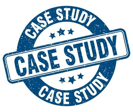 Case study stamp. case study label. round grunge sign Stock Illustration