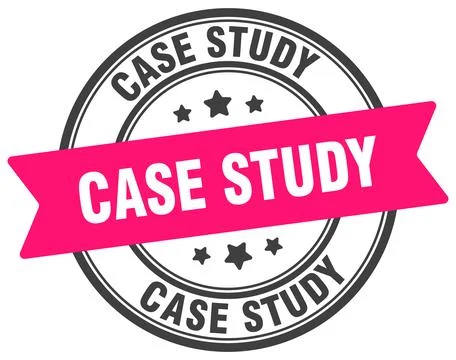 Case study stamp. case study label on transparent background. round sign Stock Illustration
