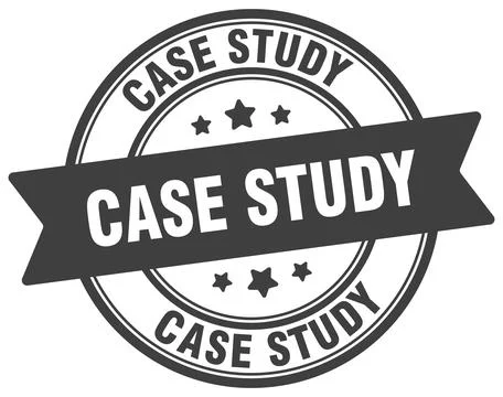 Case study stamp. case study label on transparent background. round sign Stock Illustration
