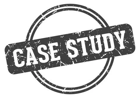 Case study stamp Stock Illustration