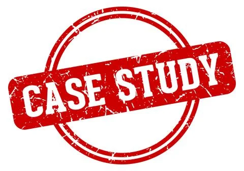 Case study stamp Stock Illustration