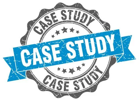Case study stamp. sign. seal Stock Illustration