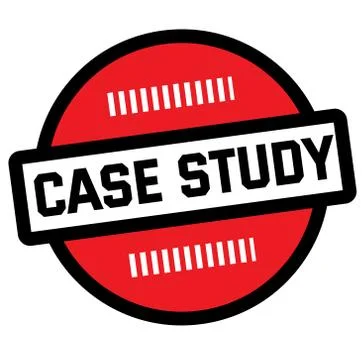 CASE STUDY stamp on white Stock Illustration