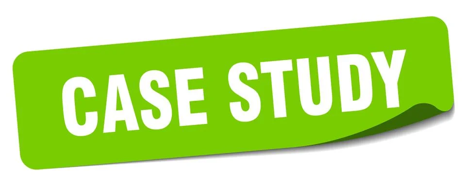 Case study sticker. case study label Illustrazione stock
