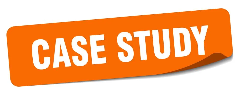 Case study sticker. case study label Stock Illustration