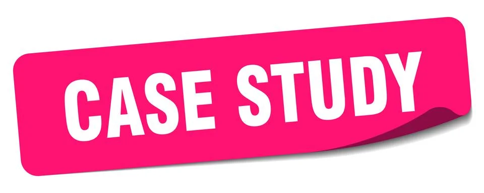 Case study sticker. case study label Stock Illustration