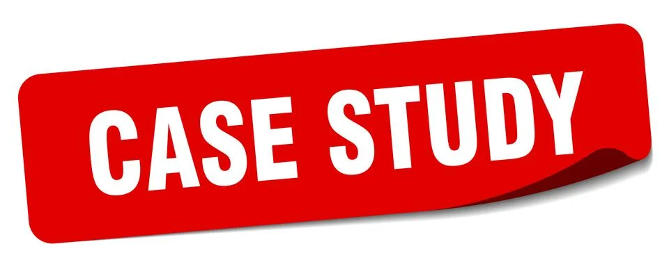 Case study sticker. case study label Stock Illustration