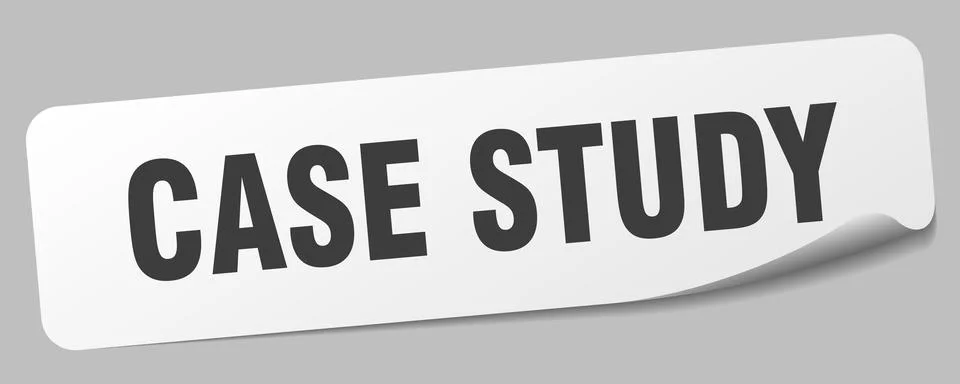 Case study sticker. case study label Stock Illustration