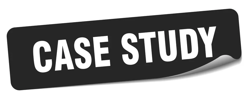 Case study sticker. case study label Stock Illustration